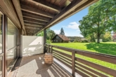 Terrasse Balkon mit Zugang in den Garten - Hideaway auf 42 m² – neu saniertes Appartement im Ferienpark